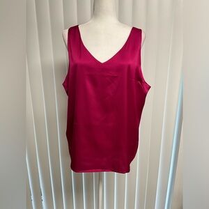 Womens Silk Satin Tank Tops V Neck